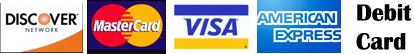 All major Credit cards, paypal and ebay